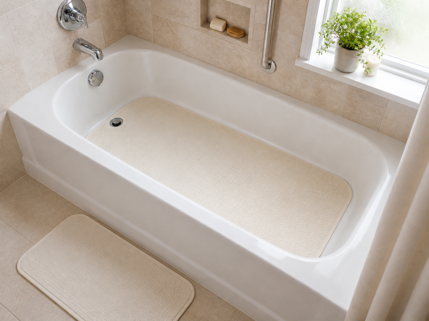 Secure Anti-slip Bath Mat Set